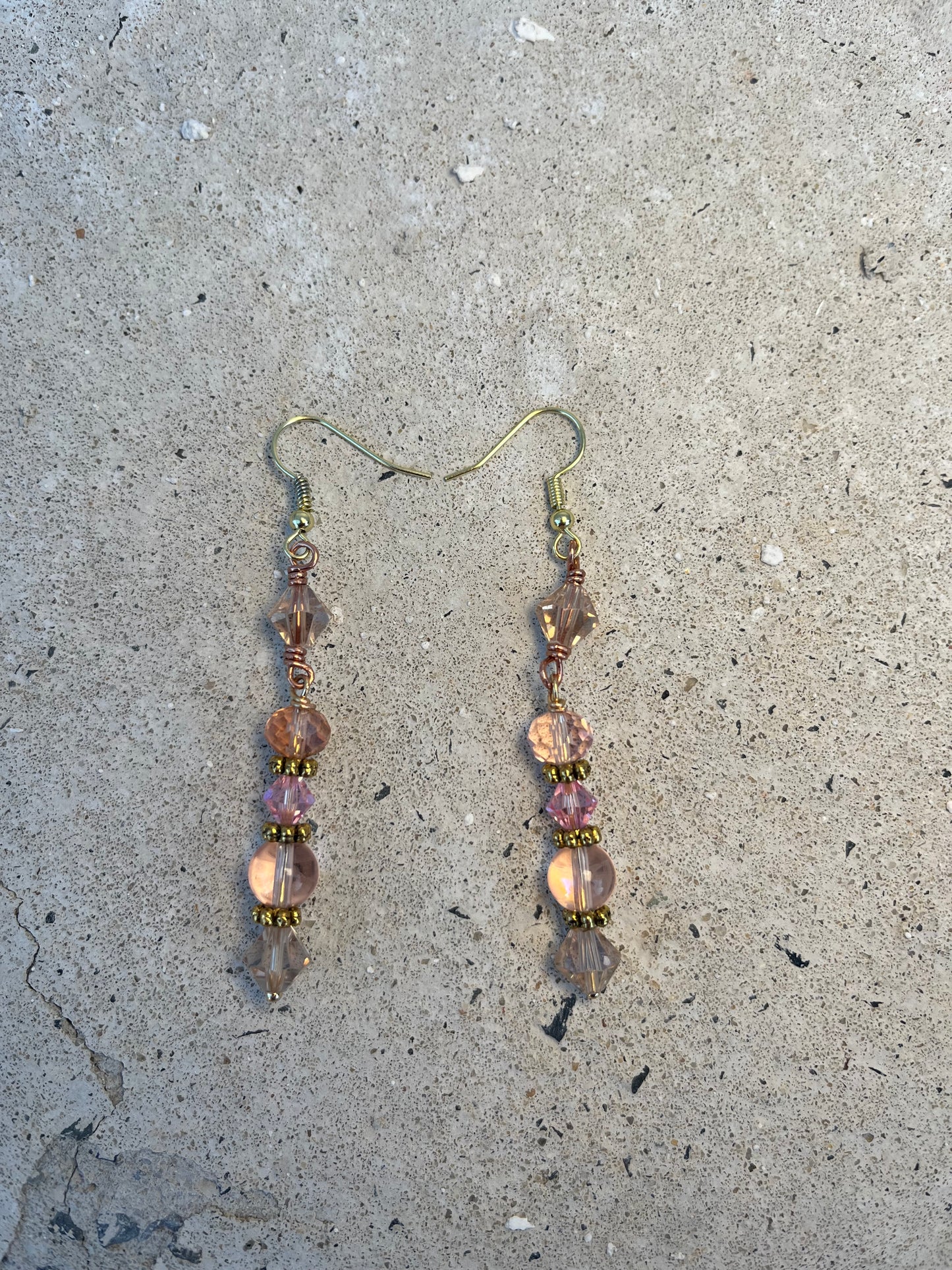 Icesicle Wire Wrapped Dangle Earrings