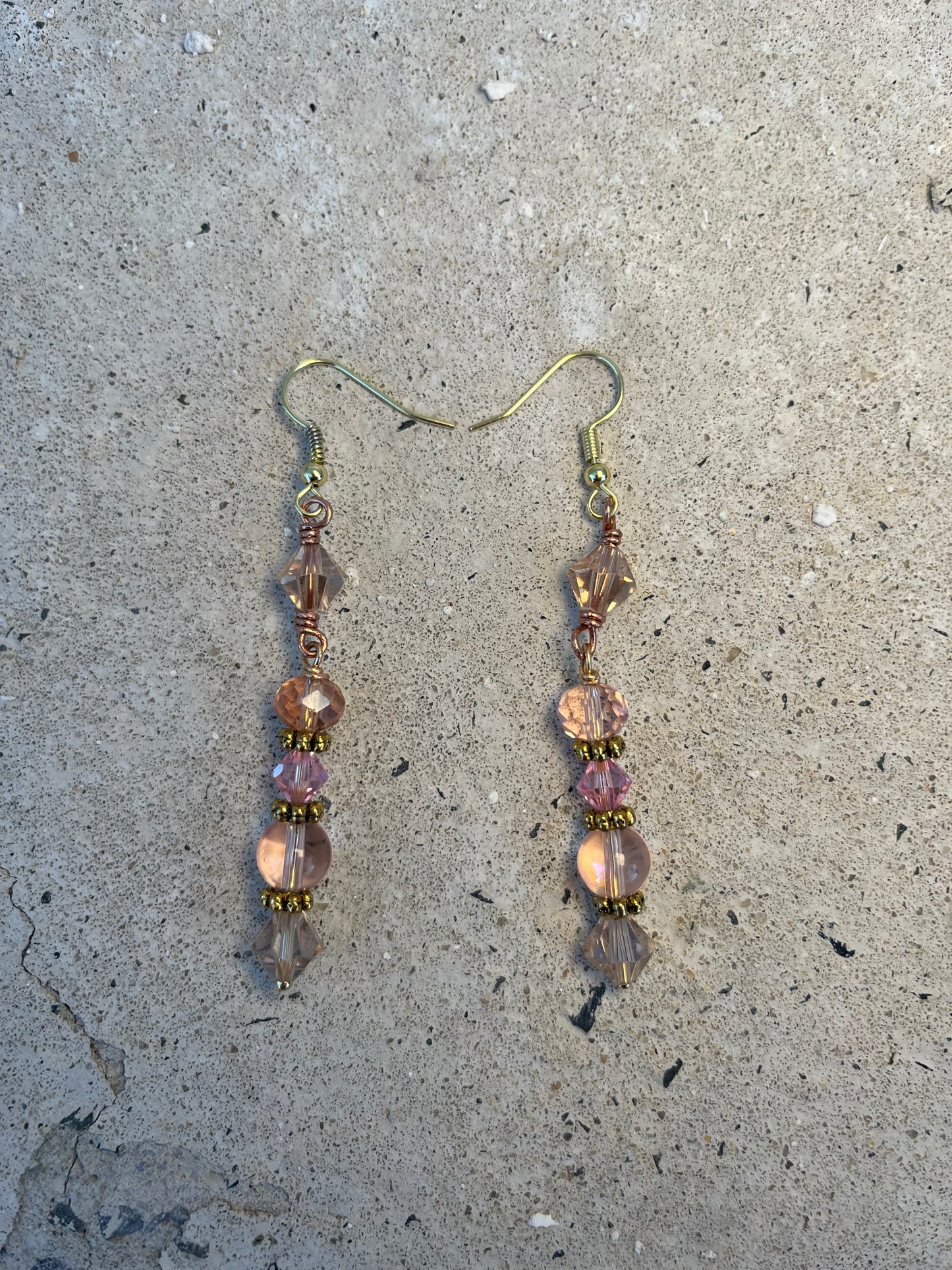 Icesicle Wire Wrapped Dangle Earrings