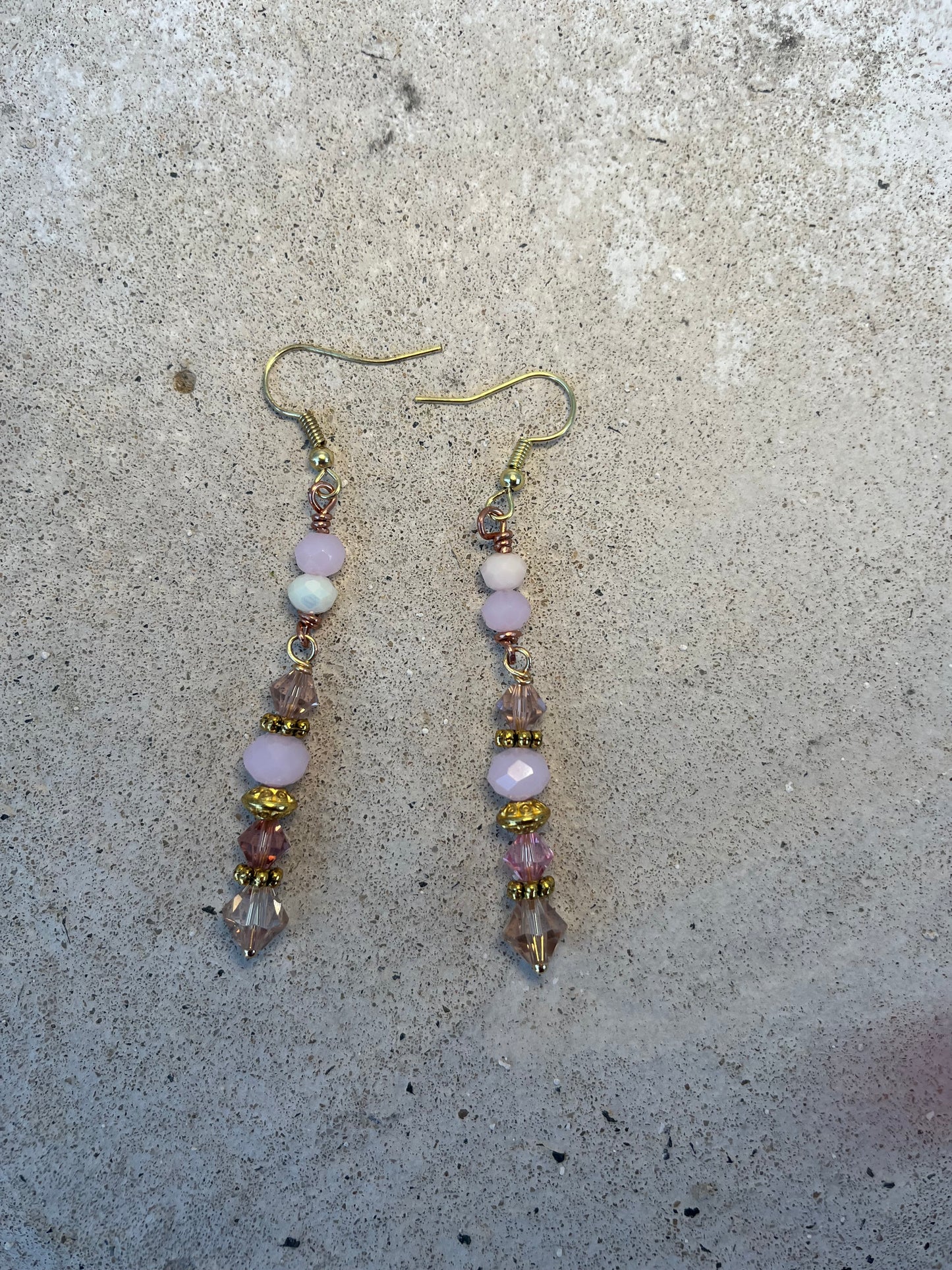 Pretty Wire Wrapped Dangle Earrings