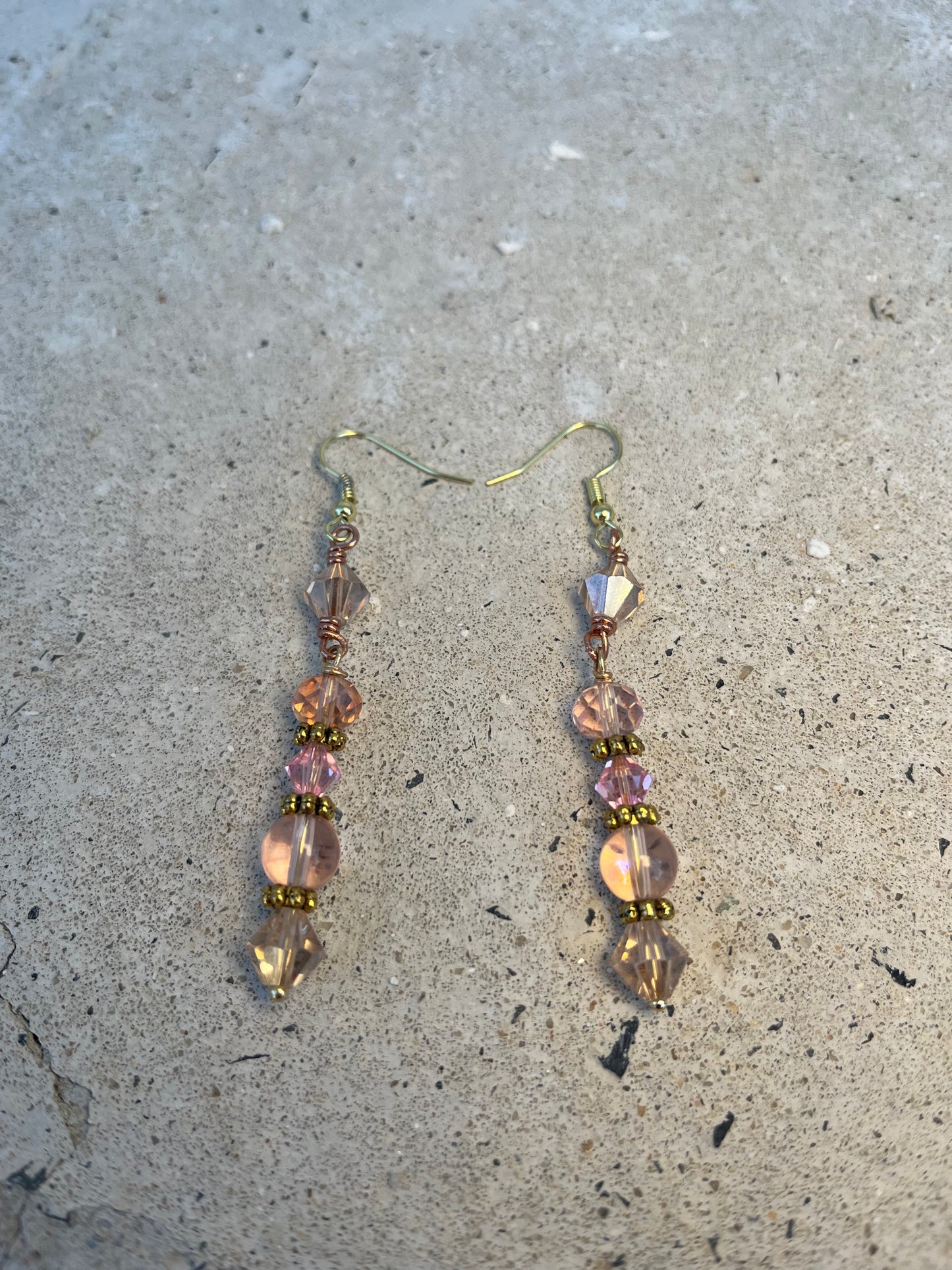 Icesicle Wire Wrapped Dangle Earrings