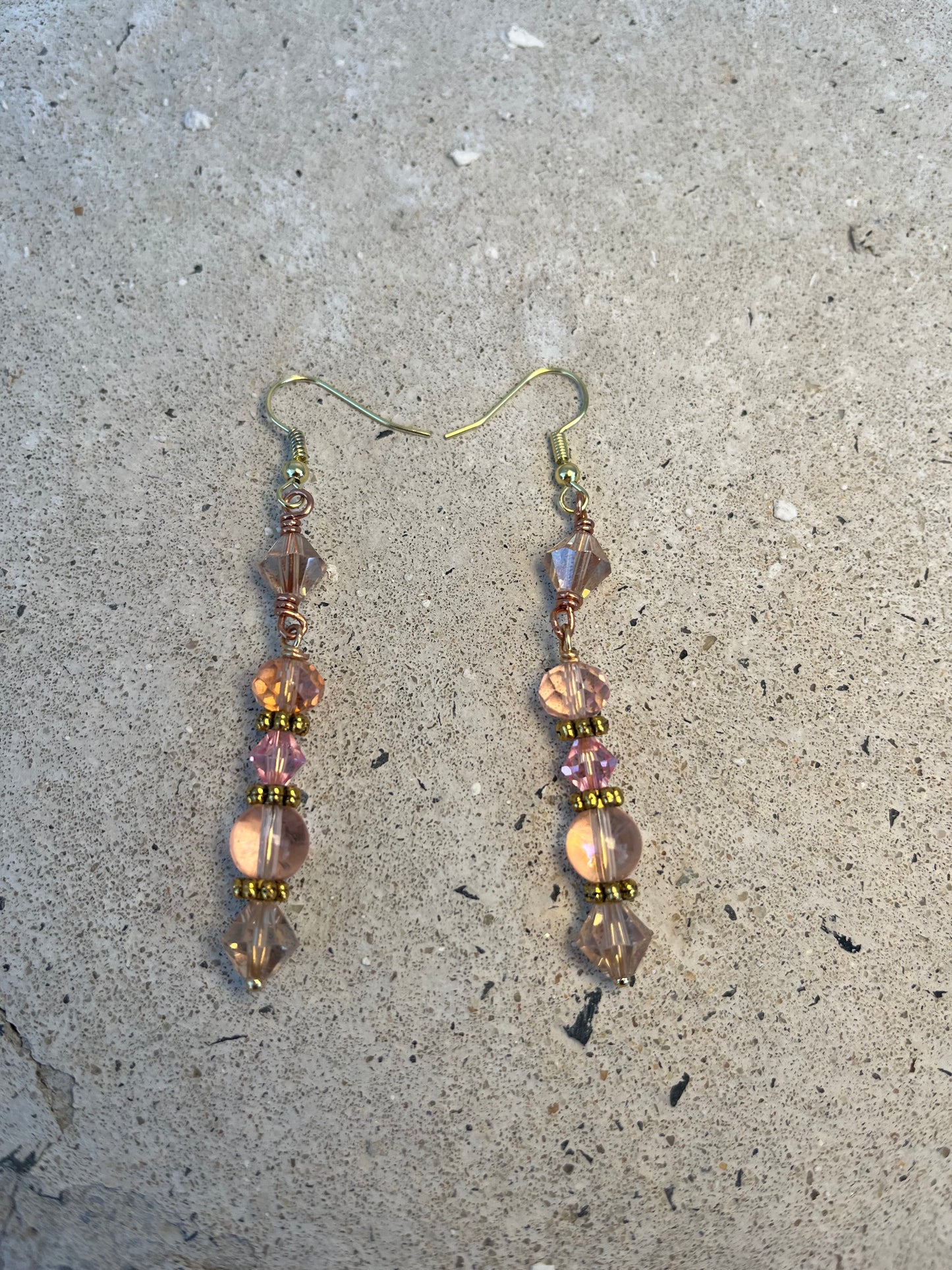 Icesicle Wire Wrapped Dangle Earrings