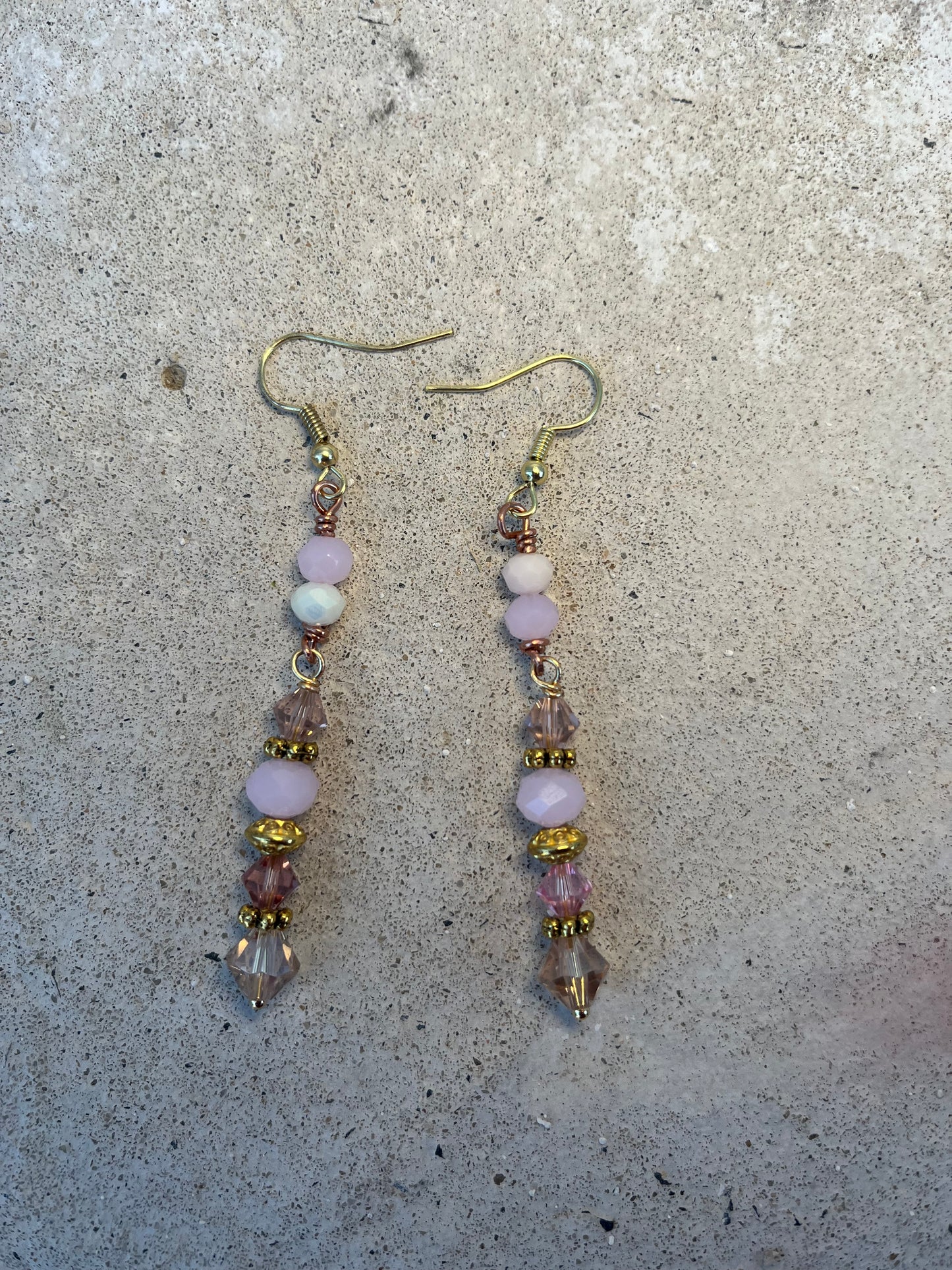 Pretty Wire Wrapped Dangle Earrings