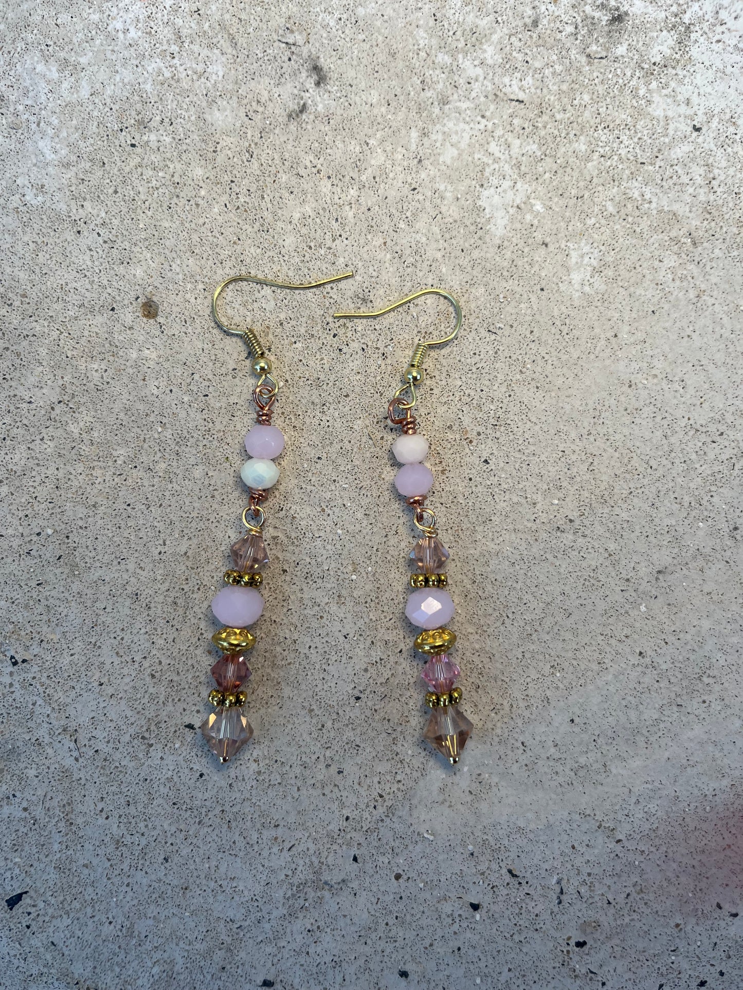Pretty Wire Wrapped Dangle Earrings