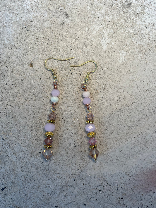 Pretty Wire Wrapped Dangle Earrings