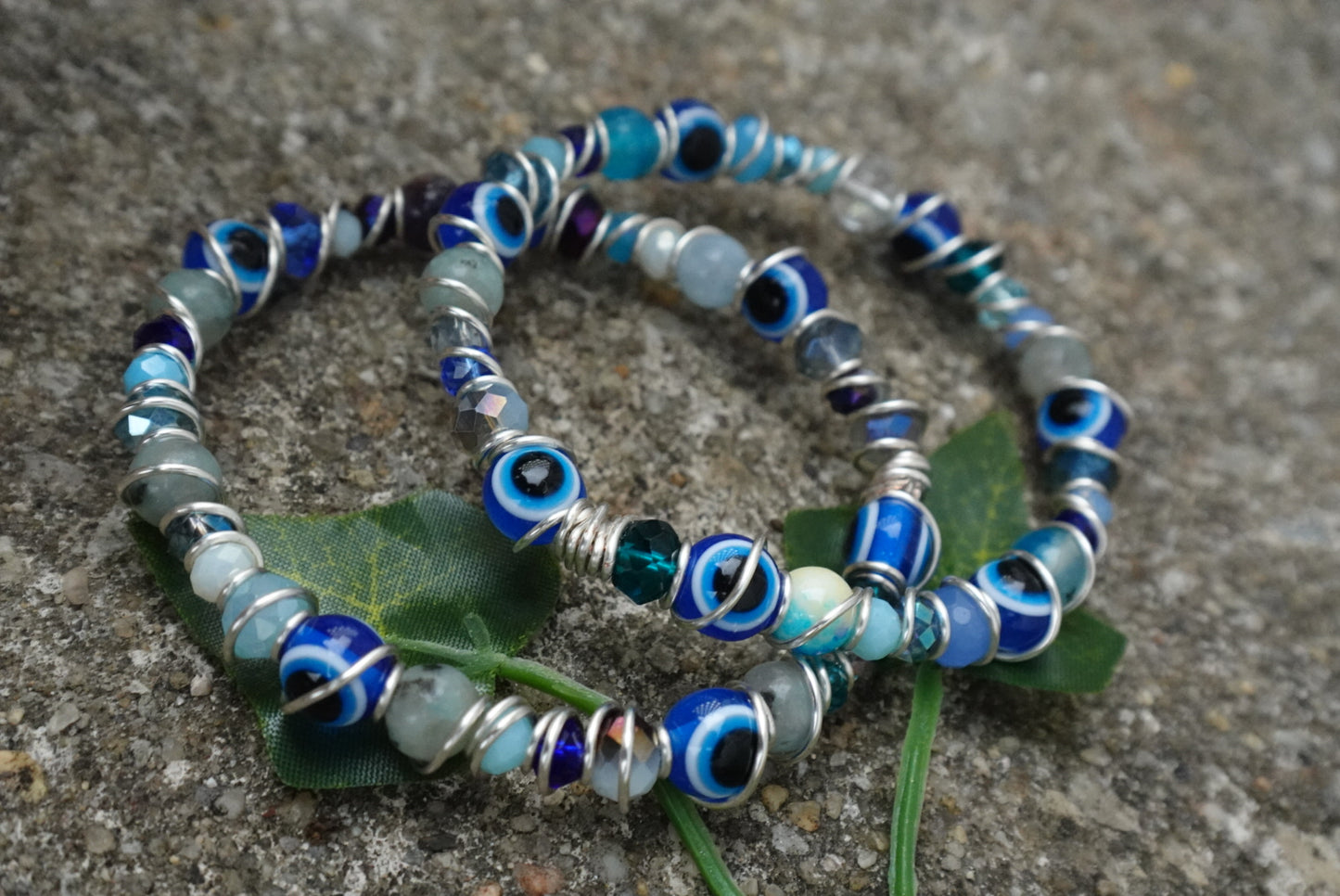 All Eyes On Me Wire Wrapped Bracelet (Unisex)